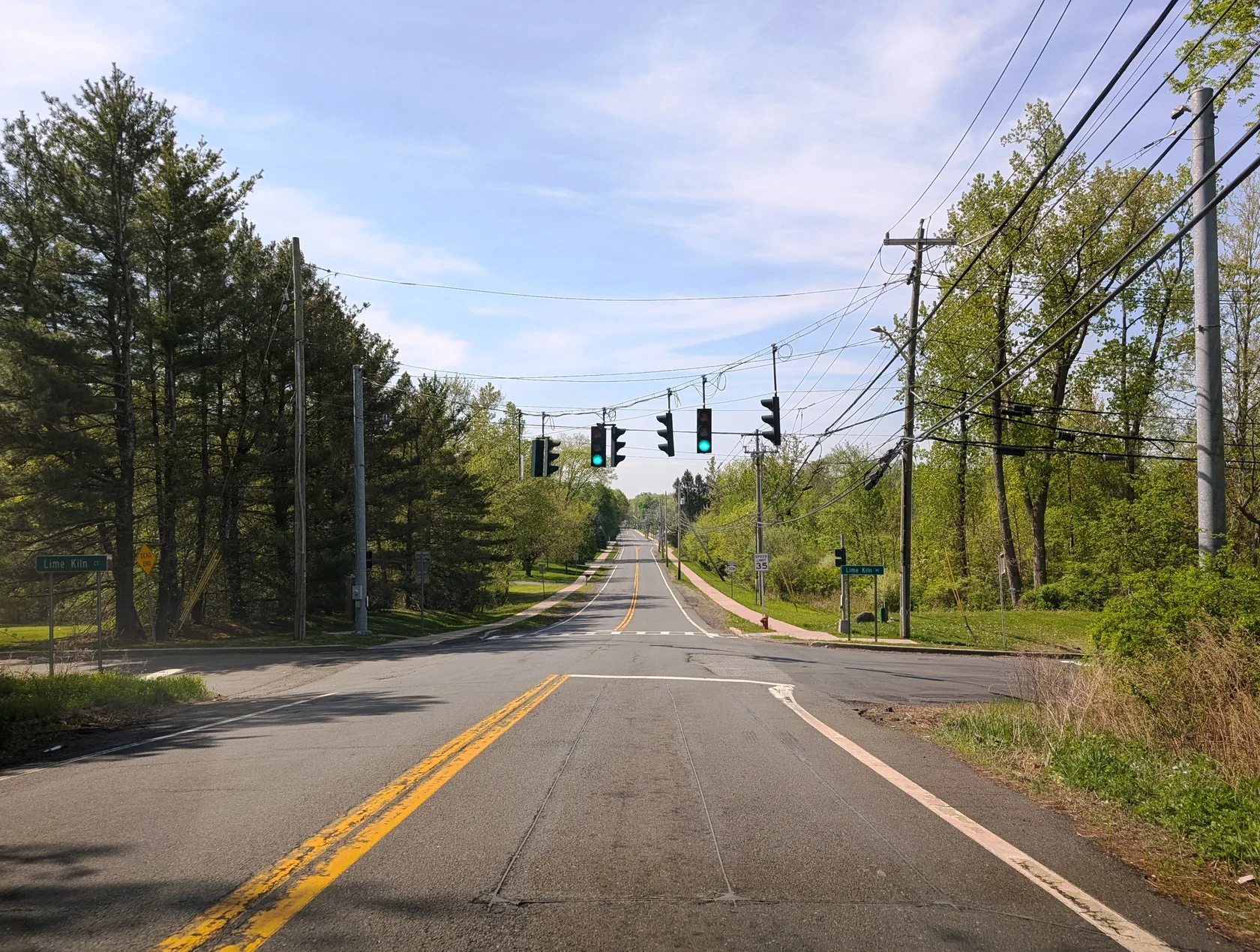 Route 306 at Lime Kiln Road in Wesley Hills, New York